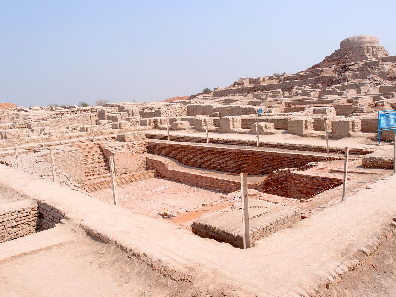 Excavated brick ruins of Mohenjo-daro
